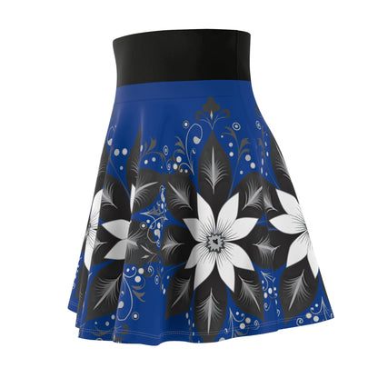 Chic Floral Women's Skater Skirt, Trendy Outfit, Casual Wear, Spring Fashion, Perfect for Parties, Floral Print Skirt