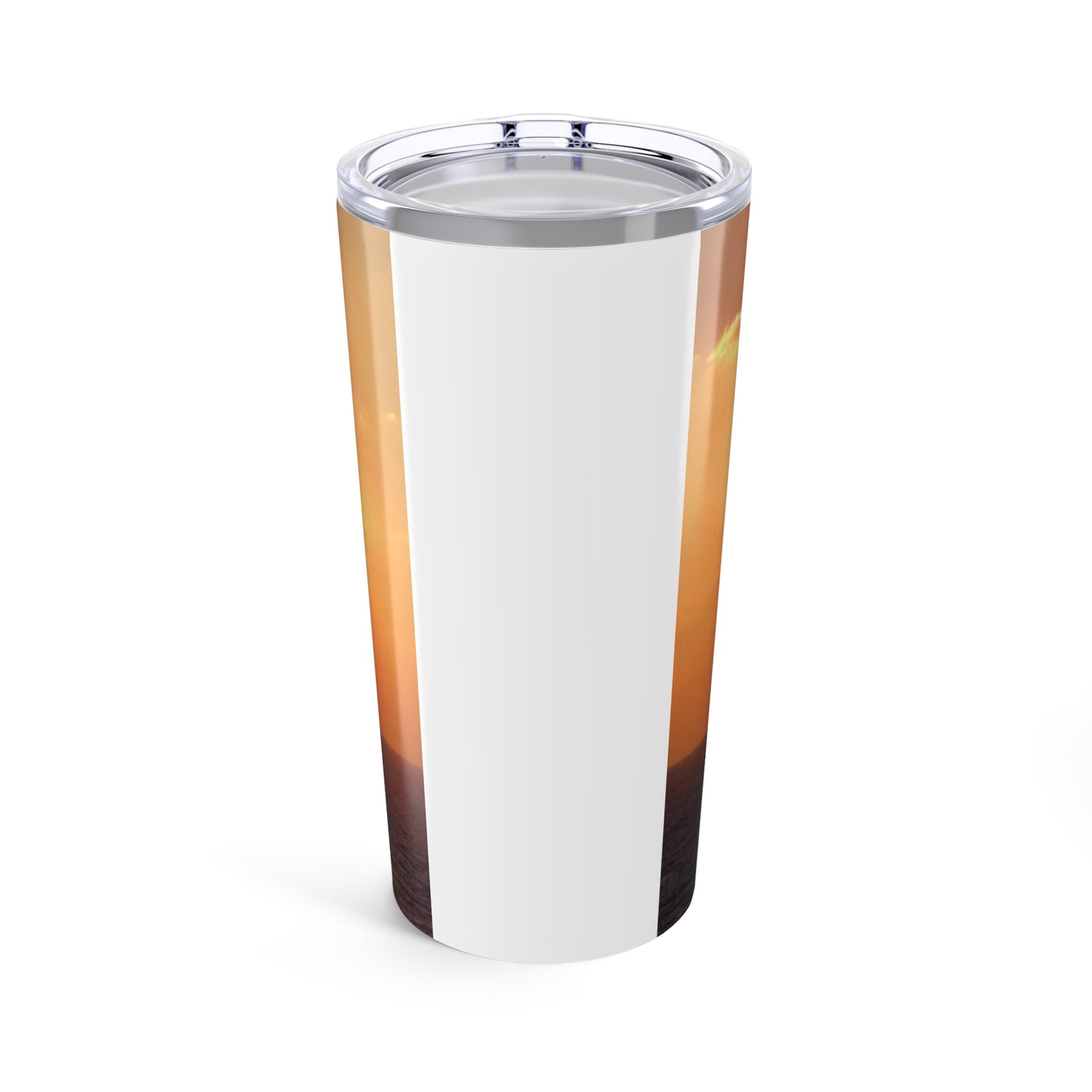 Sunset Vibes Tumbler 20oz - Motivational Travel Mug, Inspirational Coffee Cup, Perfect Gift for Nature Lovers, Home or Office Decor