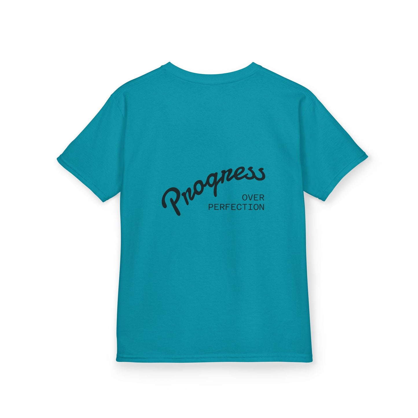 Kids Tee — ‘Progress Over Perfection’ Lotus Graphic