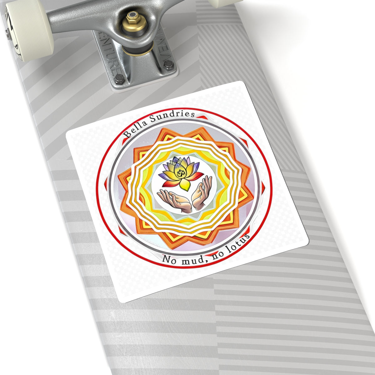 Lotus Mandala Kiss-Cut Stickers | Inspirational Wall Art, Laptop Decor, Unique Gifts, Motivational Stickers, Mindfulness Accessories