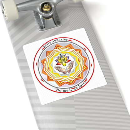 Lotus Mandala Kiss-Cut Stickers | Inspirational Wall Art, Laptop Decor, Unique Gifts, Motivational Stickers, Mindfulness Accessories