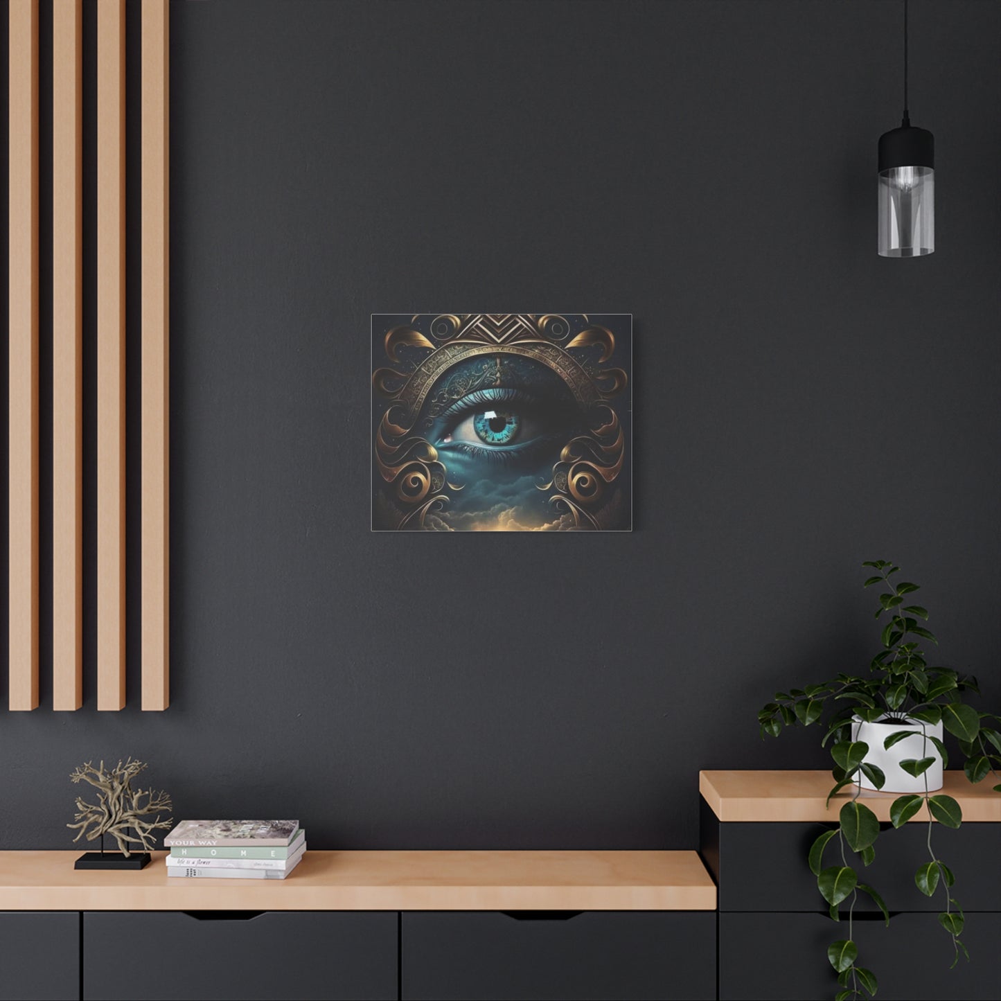 Mystical Eye Canvas Wall Art, Boho Decor, Home Wall Art, Unique Gift, Modern Artwork, Eye Design