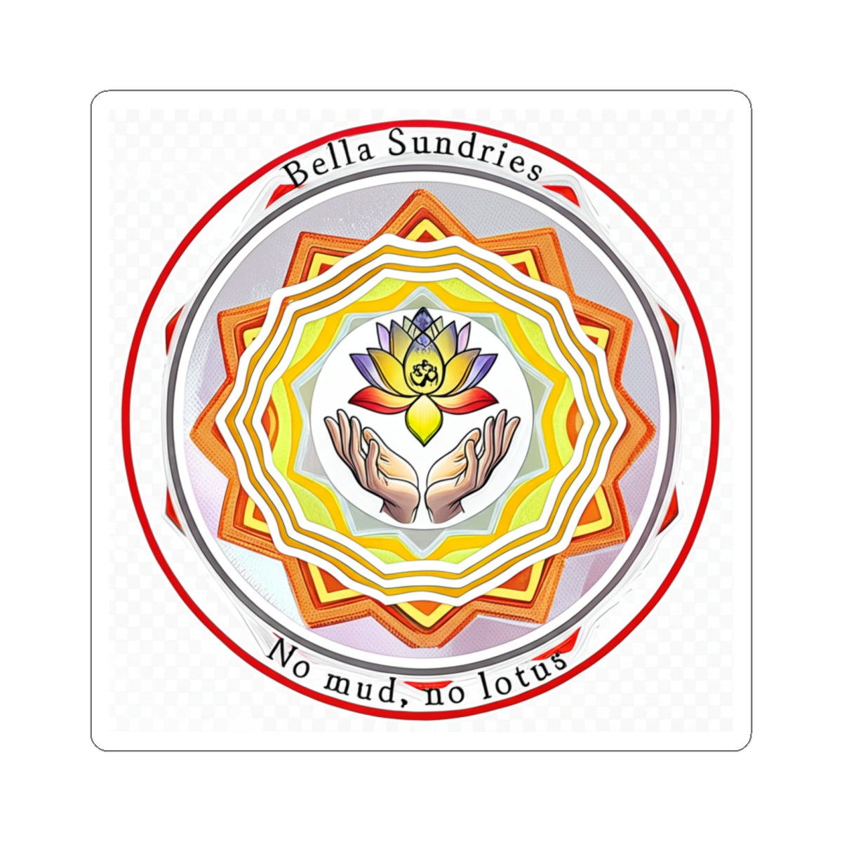 Lotus Mandala Kiss-Cut Stickers | Inspirational Wall Art, Laptop Decor, Unique Gifts, Motivational Stickers, Mindfulness Accessories