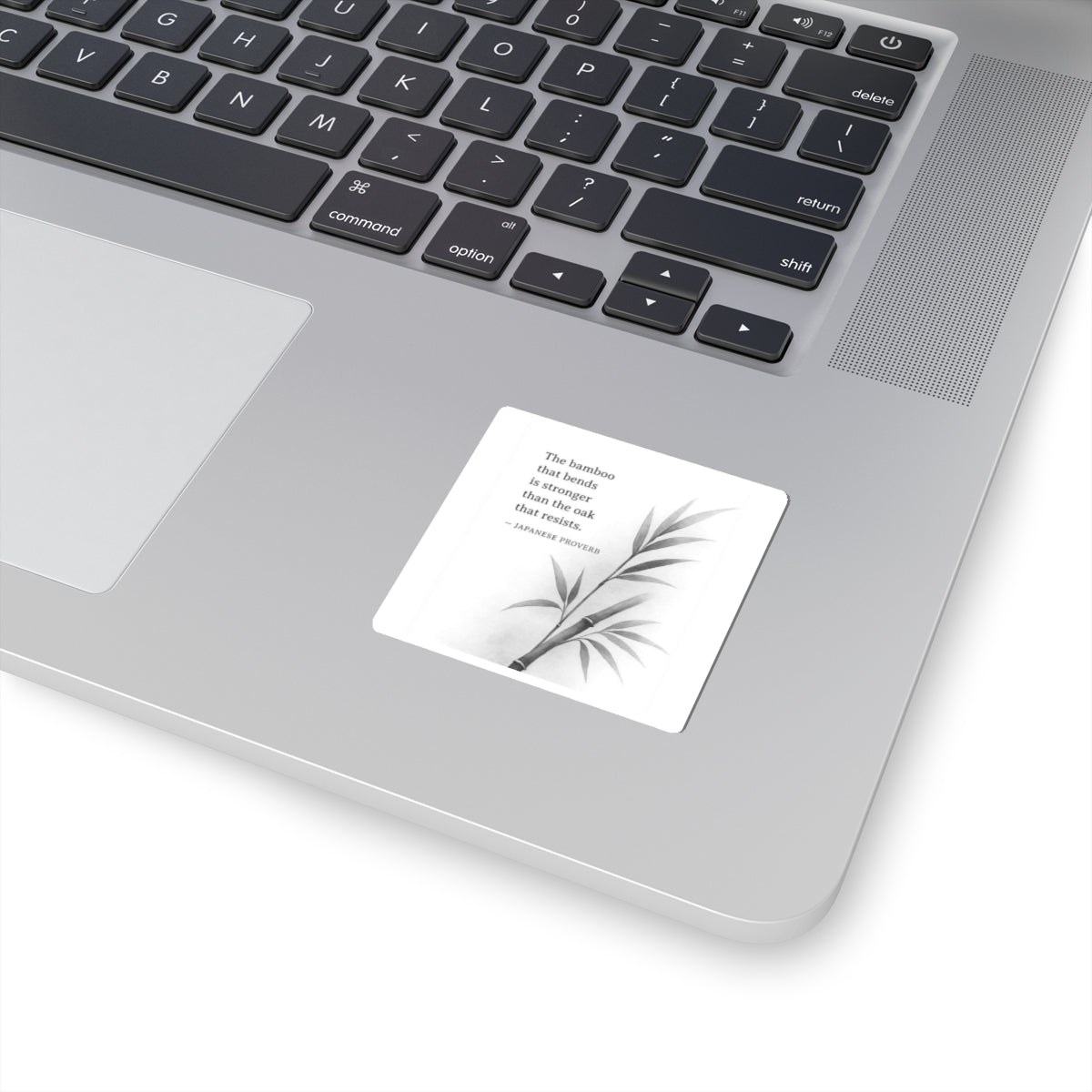 Mindful Bamboo Quote Stickers, Inspirational Vinyl Decals, Nature-Themed Art, Gift for Motivation, Journal Decoration, Laptop Stickers