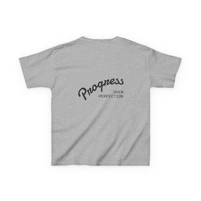 Kids Tee — ‘Progress Over Perfection’ Lotus Graphic
