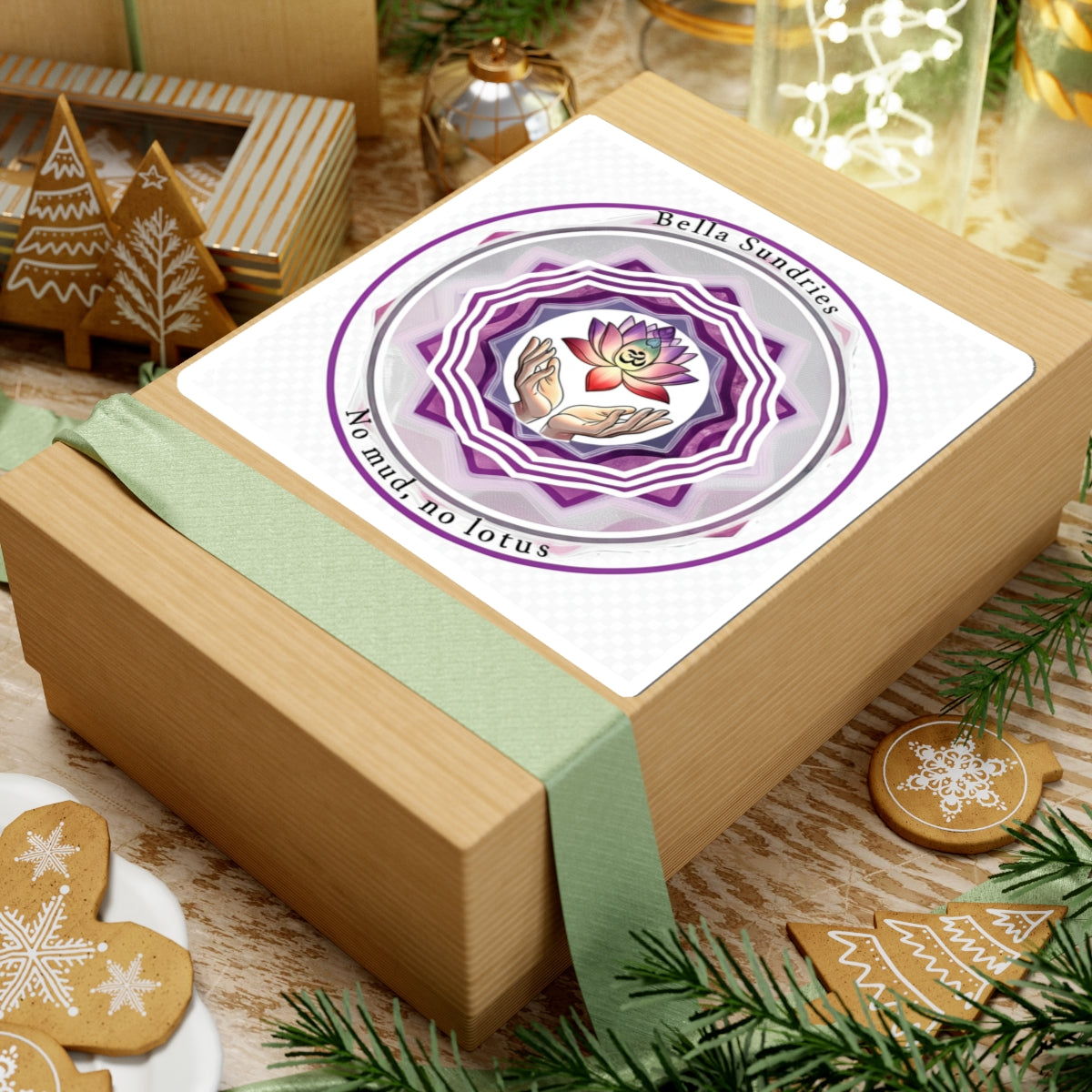 Boho Lotus Kiss-Cut Stickers | Floral Mandala Decals for Journals, Laptop, Water Bottles, Gifts, Home Decor