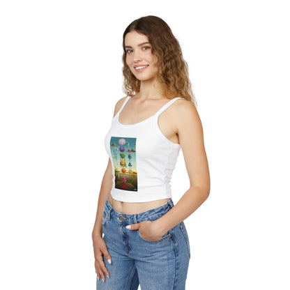 Spiritual Women's Spaghetti Strap Tank Top with Artistic Designs, Yoga Wear, Festival Apparel, Bohemian Clothing, Summer Style