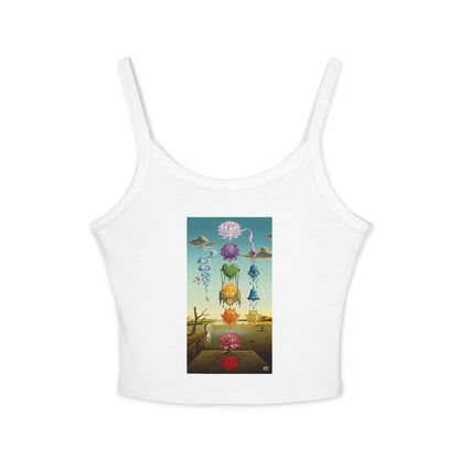 Spiritual Women's Spaghetti Strap Tank Top with Artistic Designs, Yoga Wear, Festival Apparel, Bohemian Clothing, Summer Style