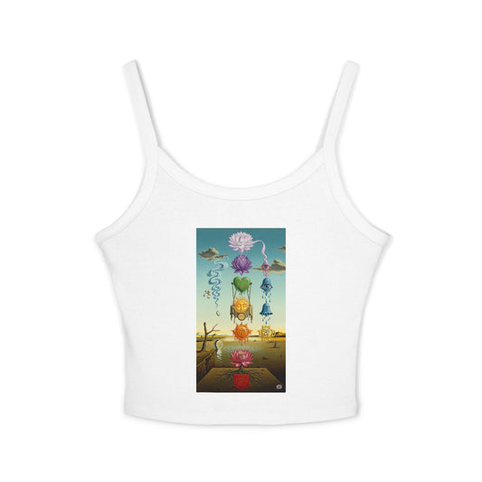 Spiritual Women's Spaghetti Strap Tank Top with Artistic Designs, Yoga Wear, Festival Apparel, Bohemian Clothing, Summer Style