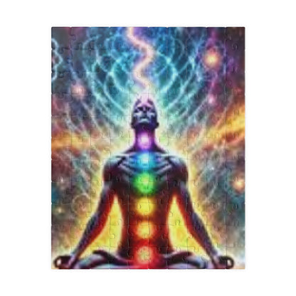 Meditation Puzzle with Chakra Artwork - Spiritual Gifts for Mindfulness, Relaxation, Yoga, Meditation Decor, Unique Gift Idea