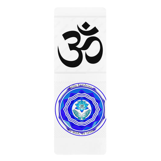 Om & Lotus Design Rubber Yoga Mat | Eco-Friendly, Non-Slip, Yoga Gift for Meditation, Home Practice, Fitness