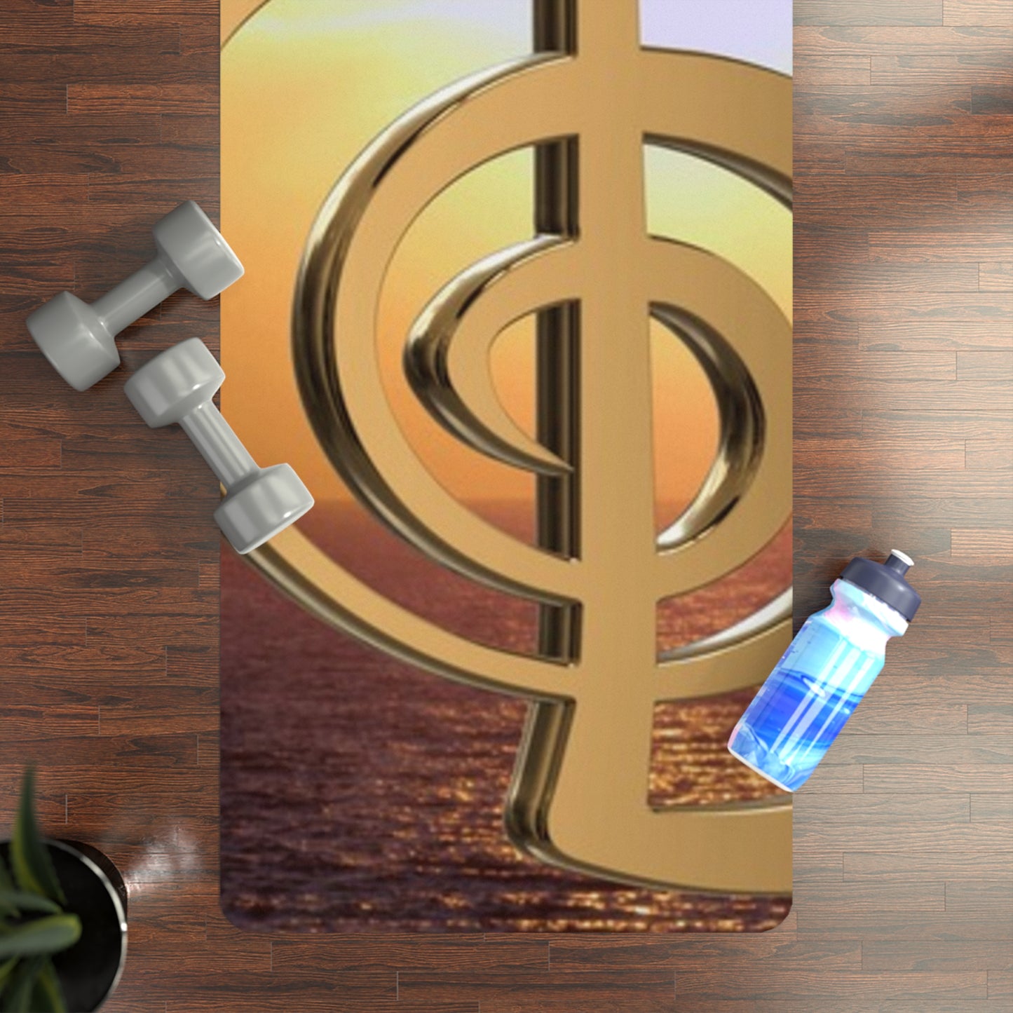 Golden Harmony Yoga Mat - Eco-Friendly, Non-Slip, Perfect for Home Practice, Gift for Yogis, Meditation Essentials