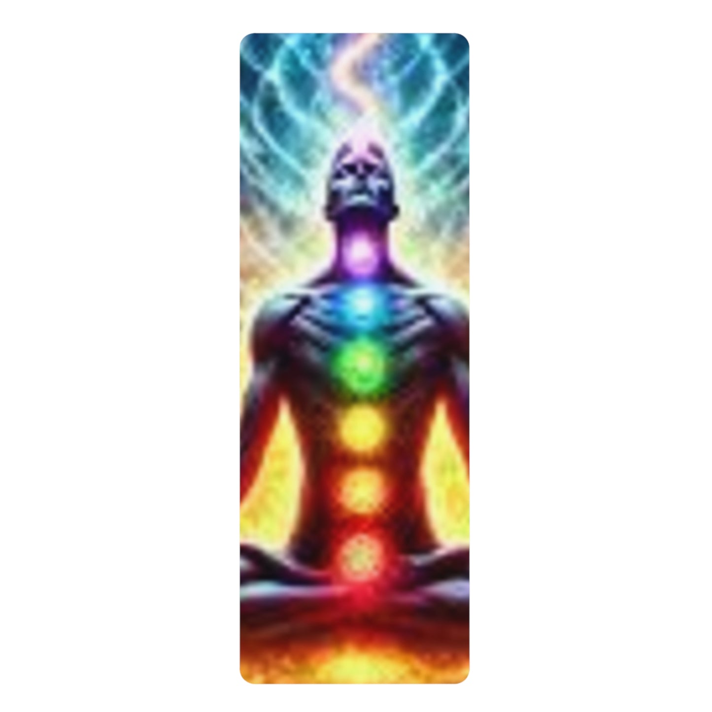 Chakra Meditation Yoga Mat, Non-Slip Rubber Fitness Mat, Essential for Home Workouts, Ideal Gift for Yogis, Chakra Healing