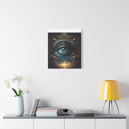 Mystical Eye Canvas Wall Art, Boho Decor, Home Wall Art, Unique Gift, Modern Artwork, Eye Design