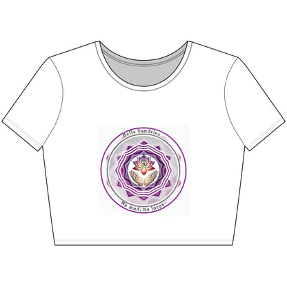 Crop Tee Chakra Art Women's Poly-Cotton