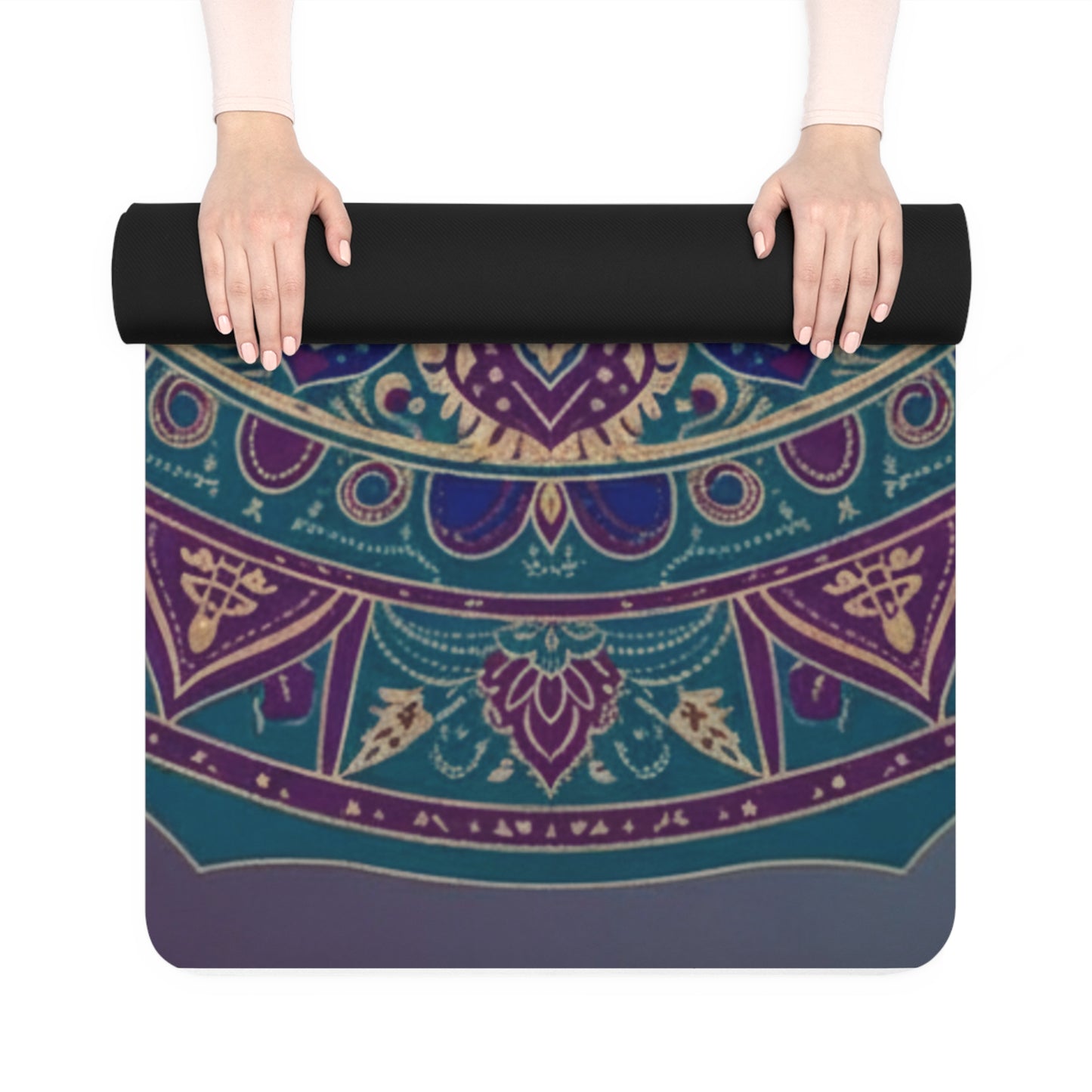 Vibrant Mandala Yoga Mat, Eco-Friendly Exercise Mat, Wellness Gift, Home Fitness, Meditation Accessory