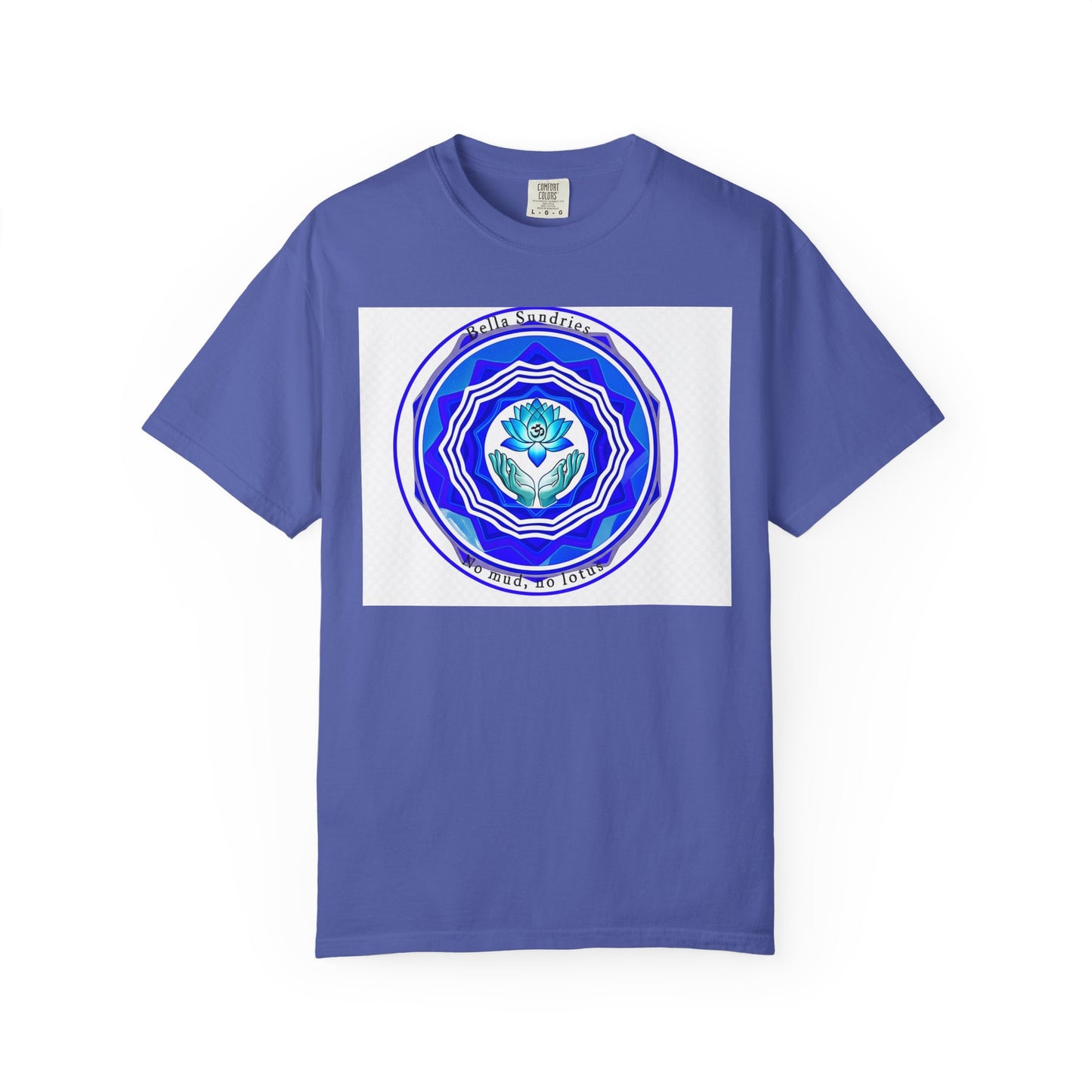 Meditative Lotus T-Shirt | Unisex Garment-Dyed Tee for Yoga Lovers, Mindfulness Wear, Gift for Meditation, Casual Style