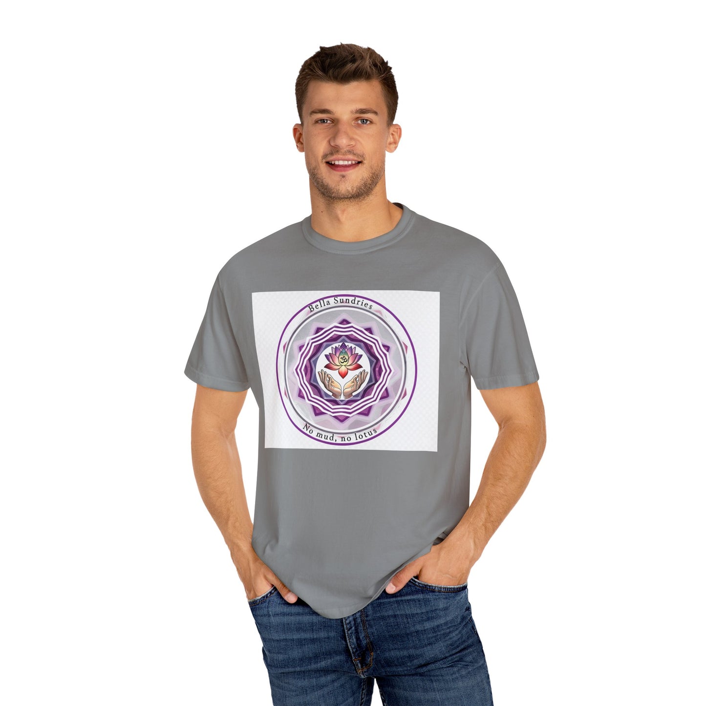 Spiritual Mandala T-Shirt, Unisex Garment-Dyed Tee for Meditation, Yoga, Mindfulness, Gift for Him/Her, Boho Chic Wear