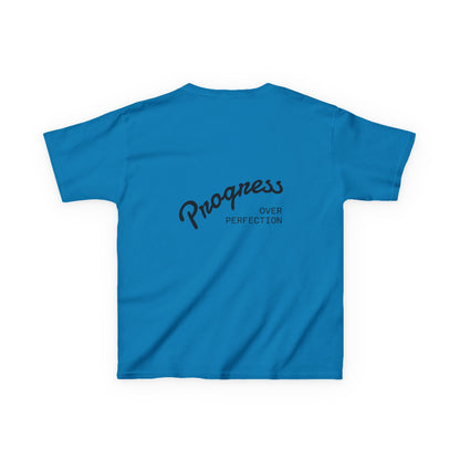 Kids Tee — ‘Progress Over Perfection’ Lotus Graphic